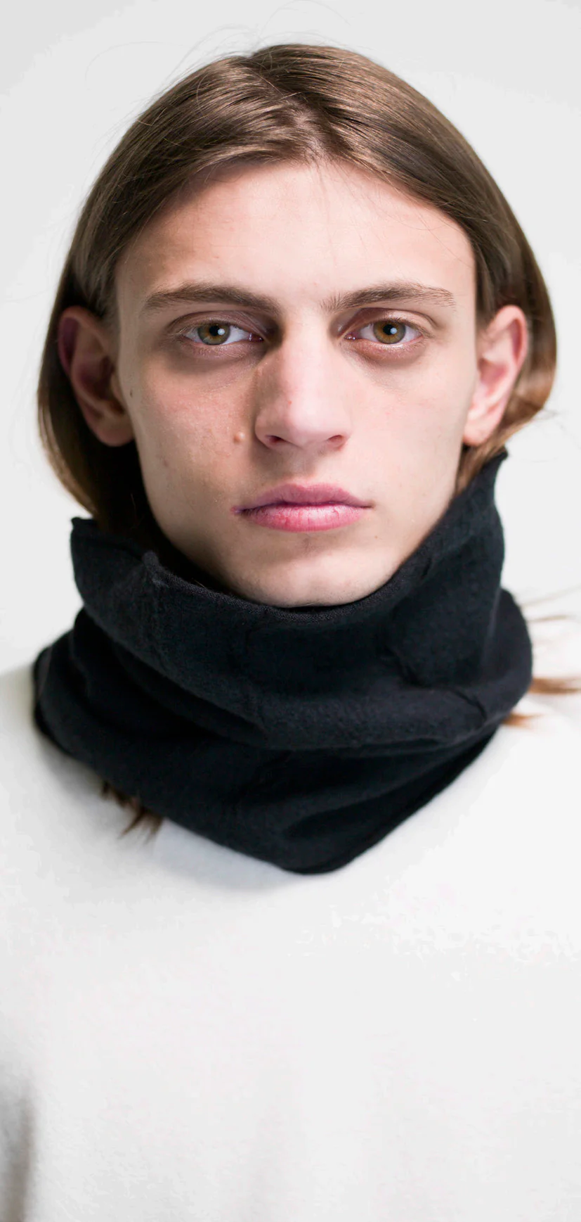 LABEL UNDER CONSTRUCTION Neck warmer scarf scarf series Italy LUC-YXNW144-BK YXNW144 GOL1FLA1 BK 48% cashmere 35% wool 17% silk PLUC1 - Image 3