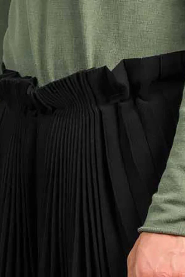 label under construction narrow pleated cape skirt 41YWSK29 ZER2 OB - Image 6