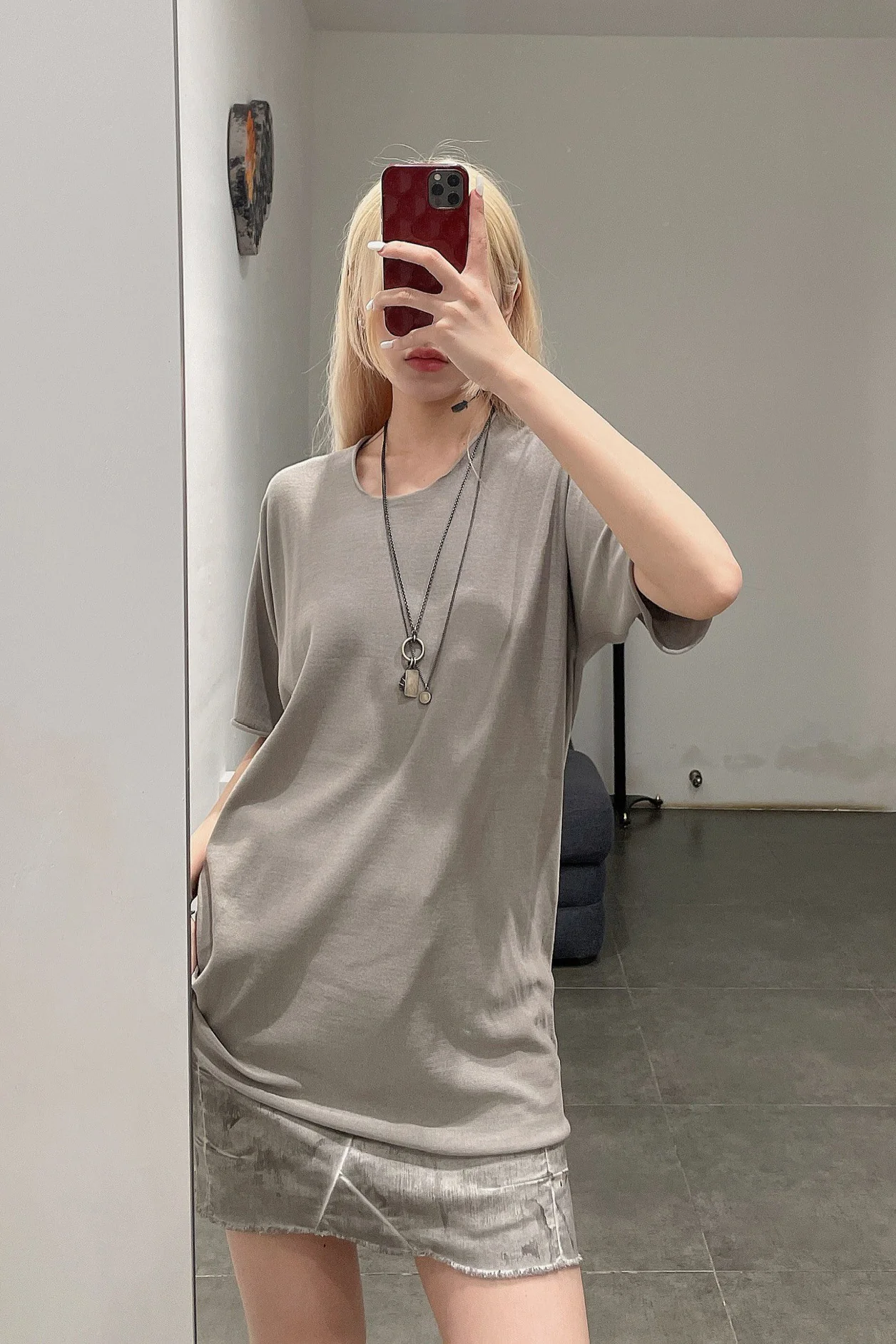 label under construction parabolic zipper seam T-shirt 39YMTS12-ZER2-W 39/LG-M - Image 11