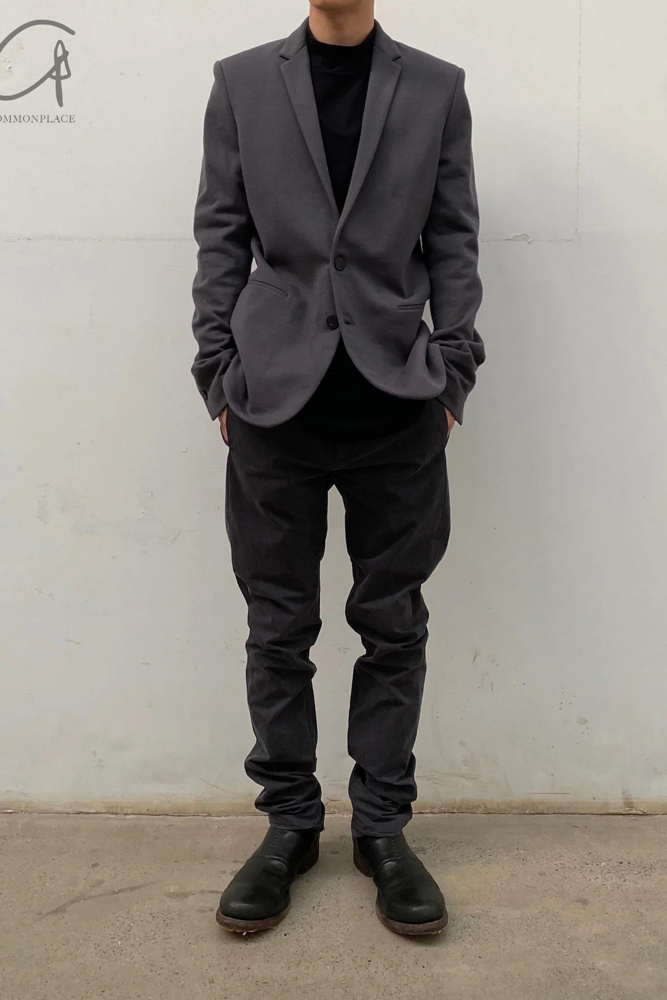 label under construction slim fit formal track jacket 39CMJC28-ZER1-W 39/MG - Image 9