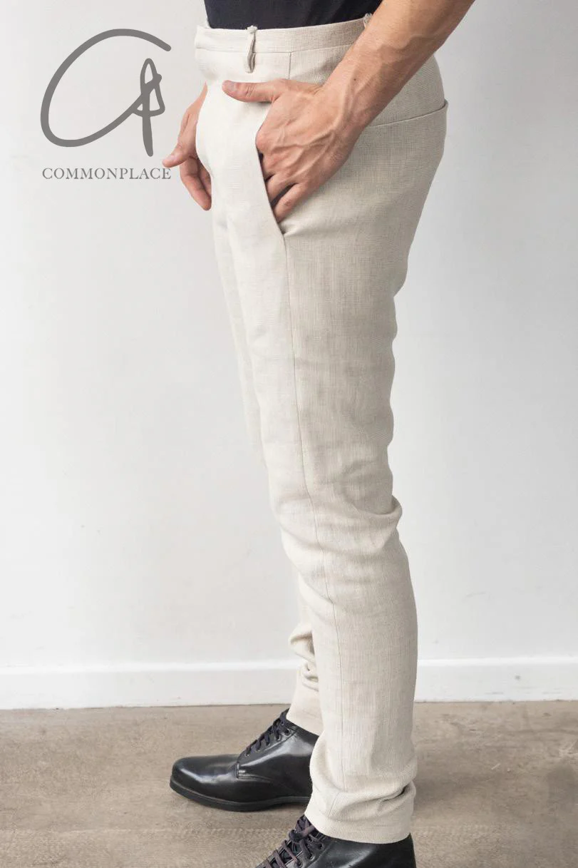 LABEL UNDER CONSTRUCTION XY axis cutting classic pants Italy LUC-FMPN170-BAL-BG - Image 8