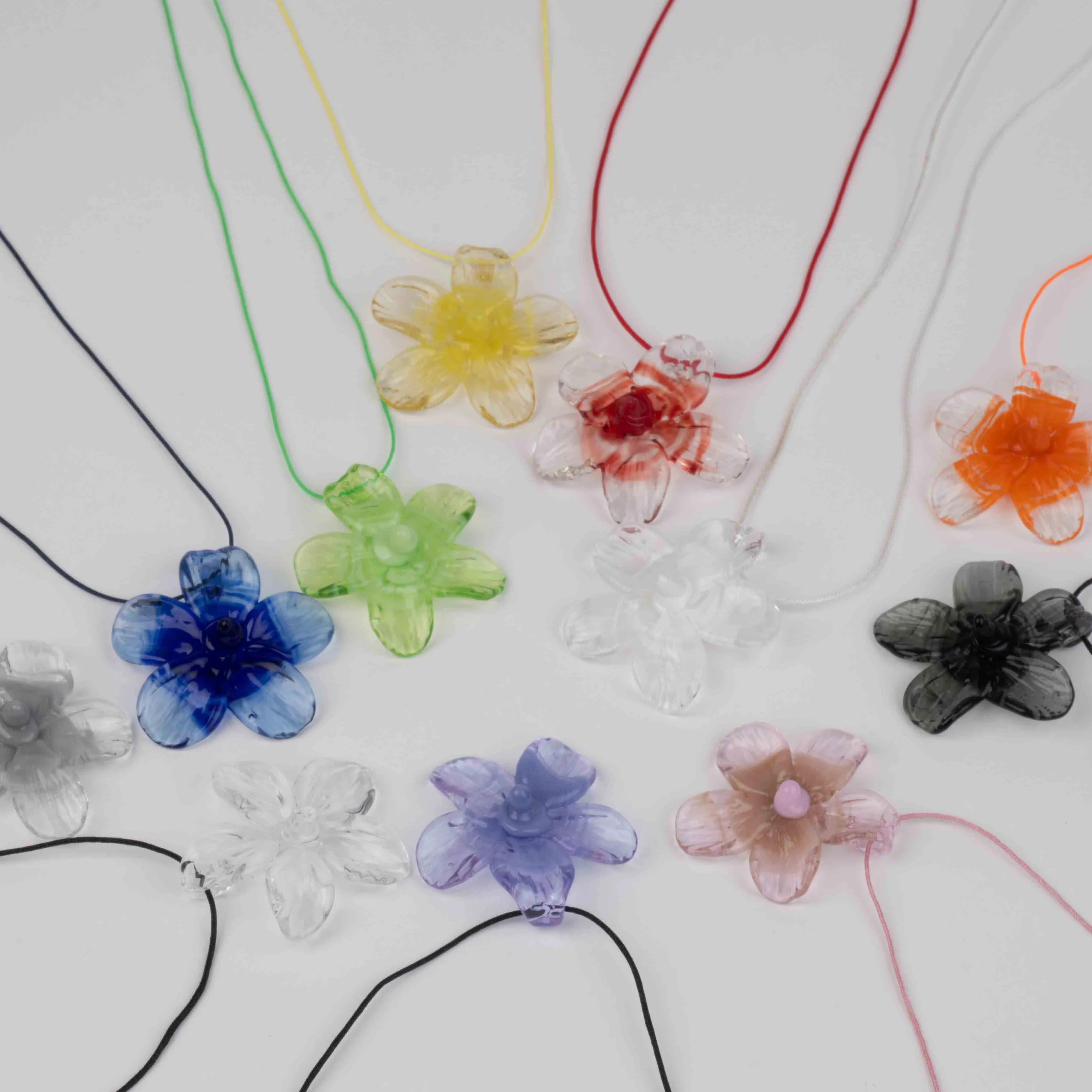 LEVENS 25 Spring/Summer Hibiscus Necklace LVS-SS2502HIBN-BL-LAN Blue - Image 5