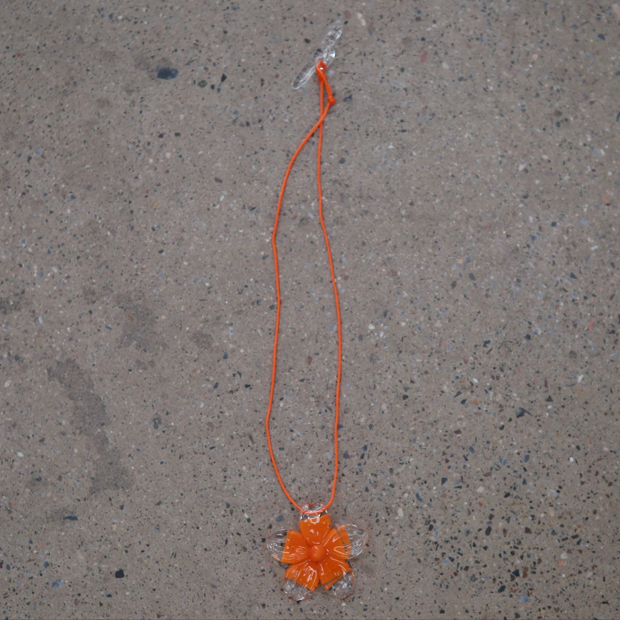 LEVENS 25 Spring/Summer Hibiscus Necklace LVS-SS2502HIBN-ORG-CHENG Orange - Image 2