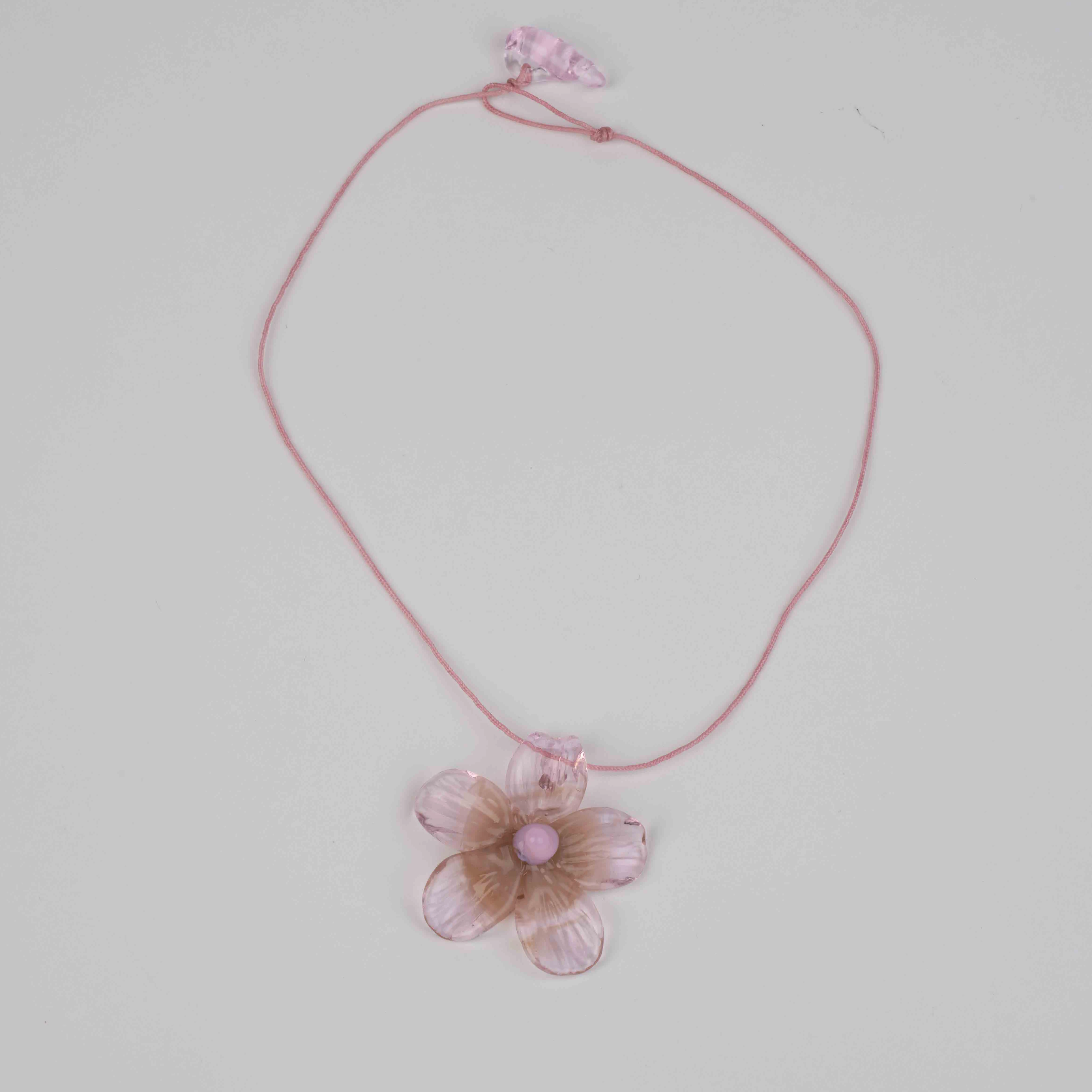 LEVENS 25 Spring/Summer Hibiscus Necklace LVS-SS2502HIBN-PNK-FEN Pink - Image 4
