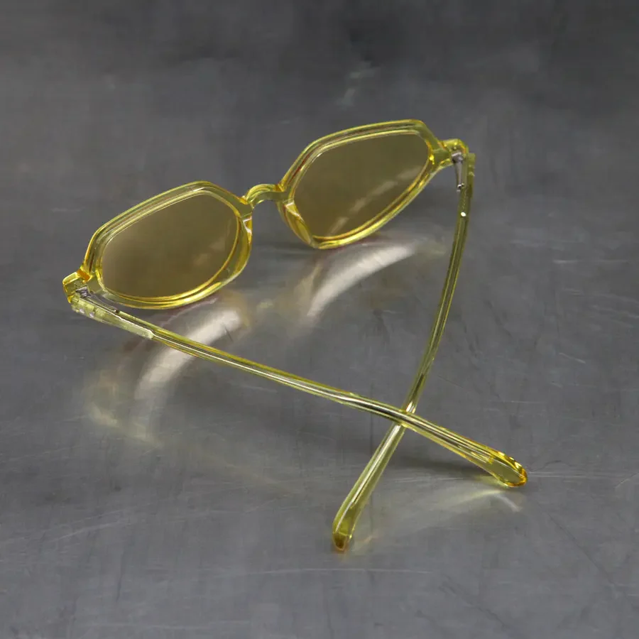 LINDA FARROW X DRIES VAN NOTEN Joint Sunglasses Series UK Handmade Transparent Yellow PLF3 - Image 3