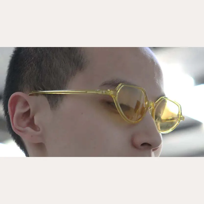 LINDA FARROW X DRIES VAN NOTEN Joint Sunglasses Series UK Handmade Transparent Yellow PLF3 - Image 4