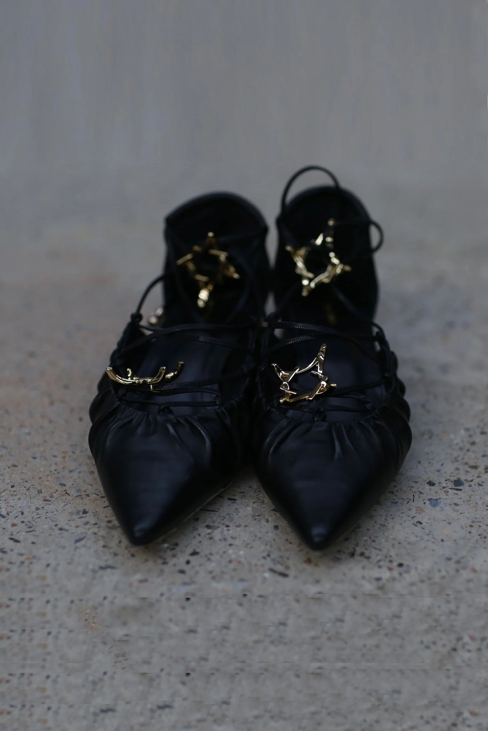 Louis Shengtao Chen Black Lace-Up Flats 2251262 PLSC11 - Image 5