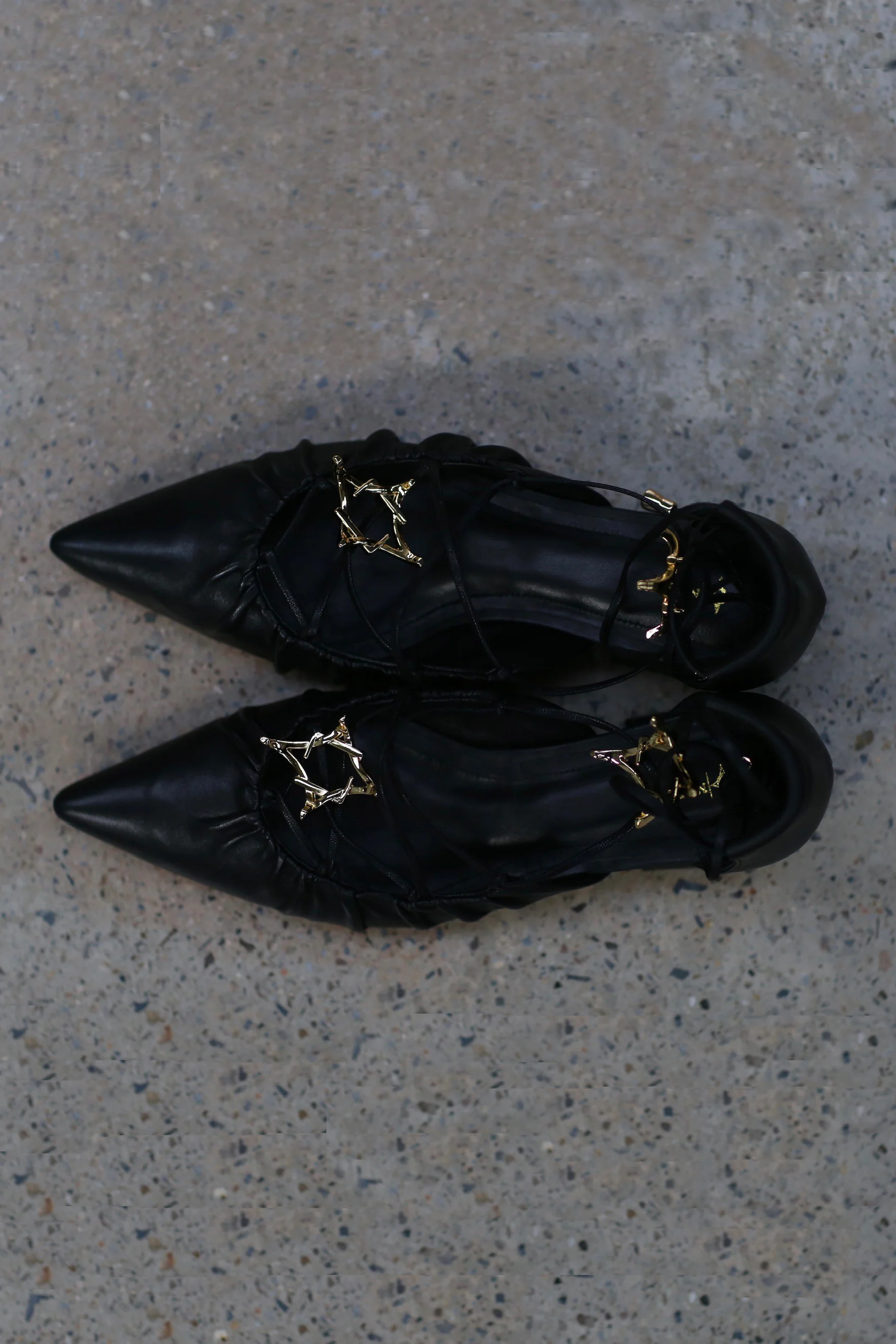 Louis Shengtao Chen Black Lace-Up Flats 2251262 PLSC11 - Image 6