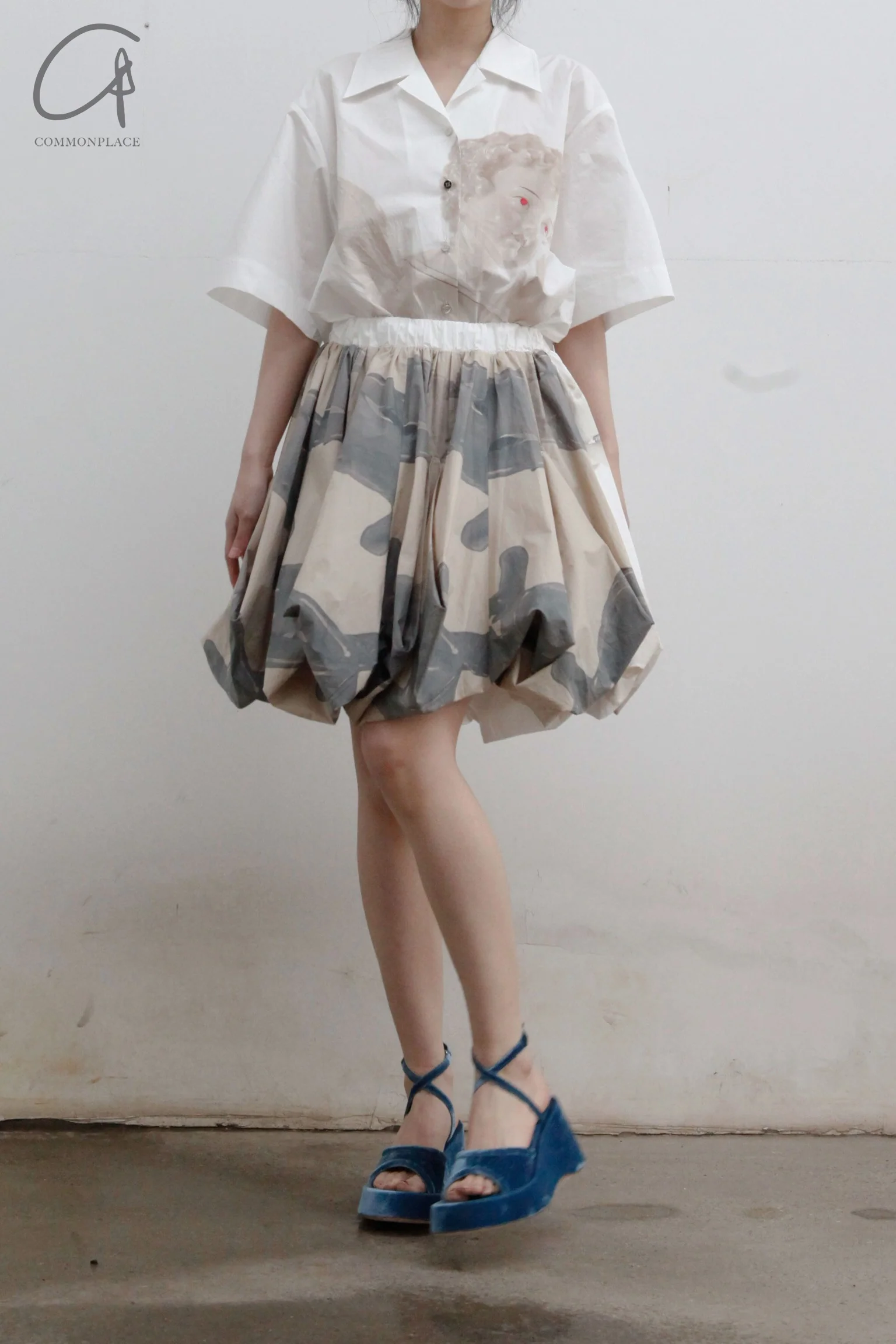 Louis Shengtao Chen Blue Velvet Platform Shoes 2251246 PLSC10 - Image 8
