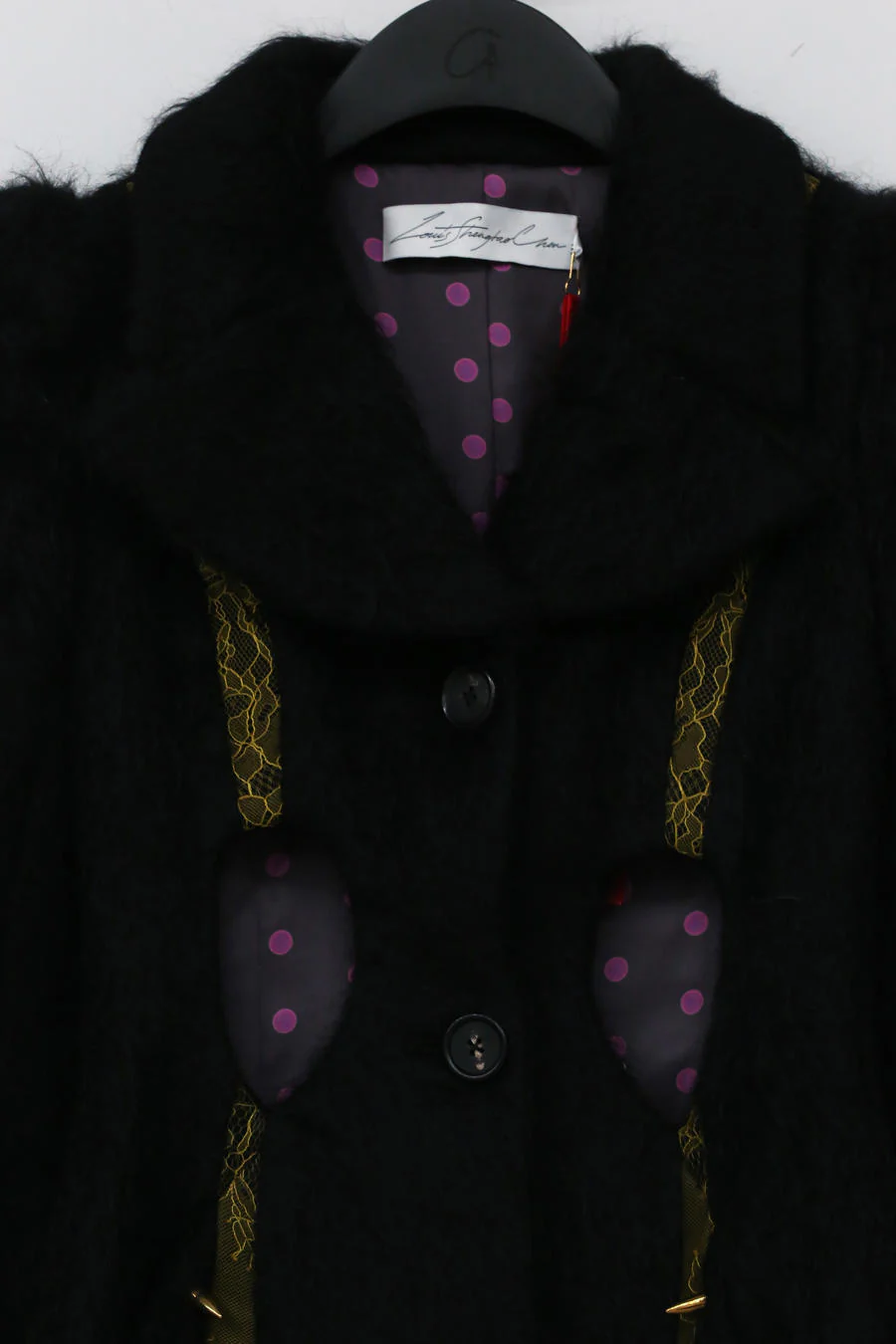 Louis Shengtao Chen Goat wool and lace star lady coat 2250149 - Image 15
