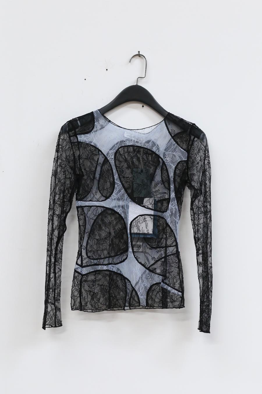 Louis Shengtao Chen Light Blue Meteor Lace Slim Top (with Corset) 2252103 - Image 2