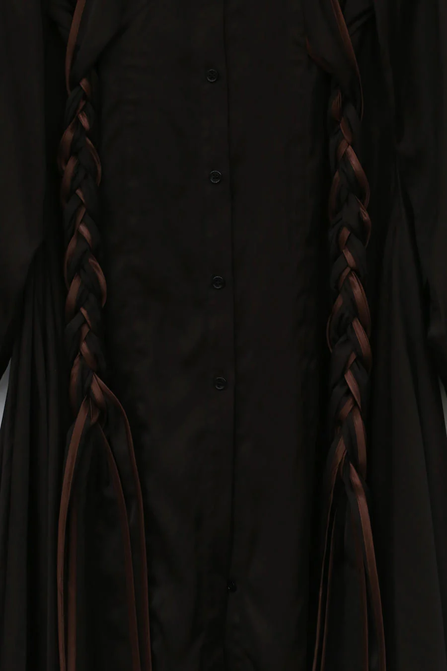 Louis Shengtao Chen Brown Jewel Braid Long Shirt 2250108 PLSC4 - Image 10