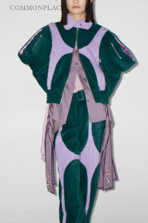 Louis Shengtao Chen Lotus Root Purple Jewel Braid Short Shirt 2250106 PLSC4 - Image 6