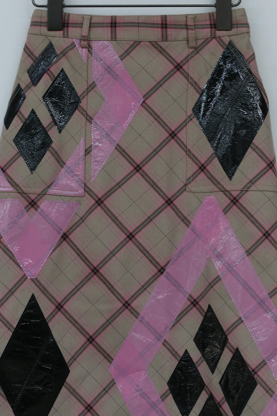 Louis Shengtao Chen pink geometric tape midi skirt 2250124 - Image 4