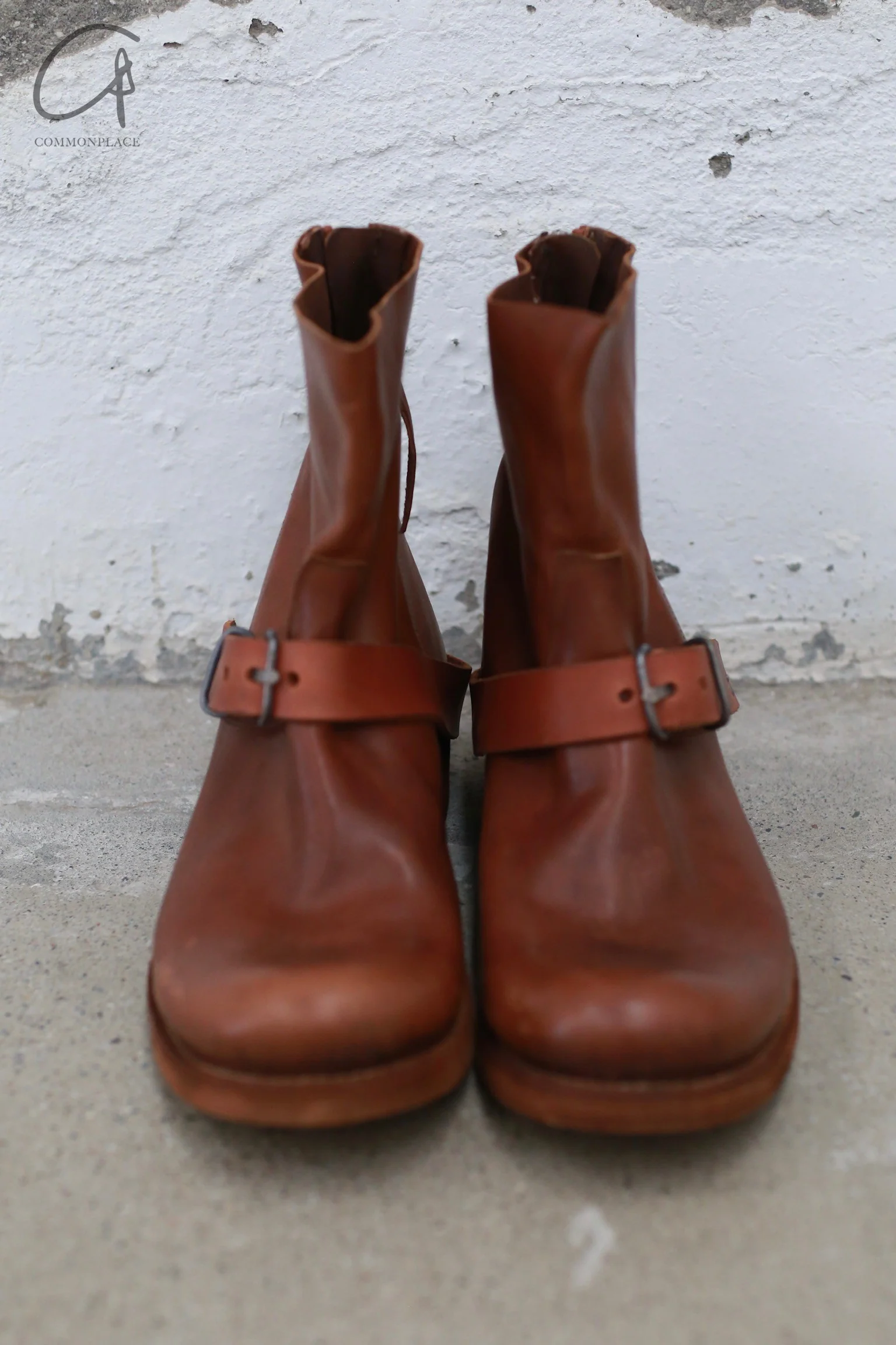m.a+ buckle back zipper mid-calf boots Italy craftsman MA-S1C2Z CUF1,5-RUST - Image 2