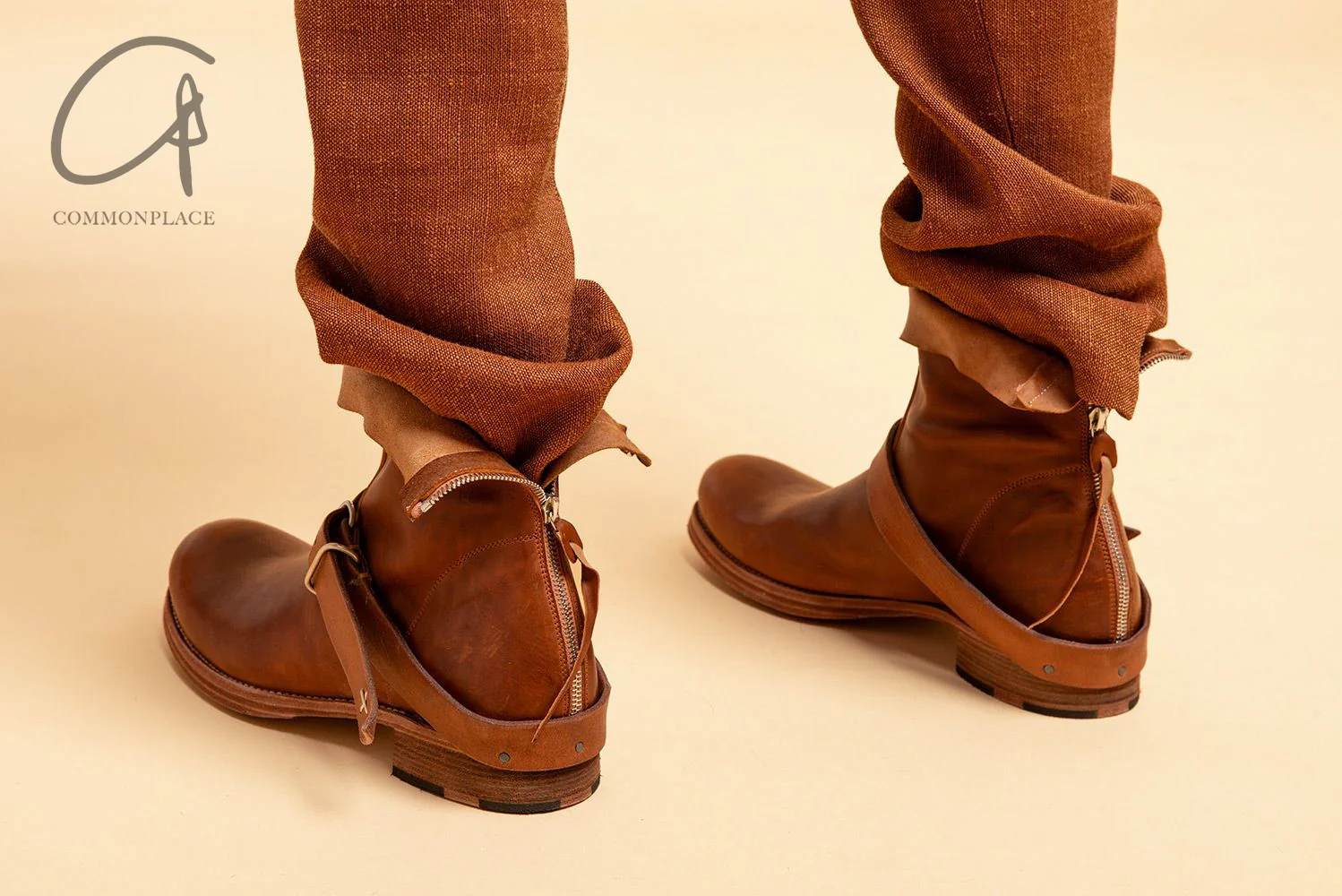 m.a+ buckle back zipper mid-calf boots Italy craftsman MA-S1C2Z CUF1,5-RUST - Image 8