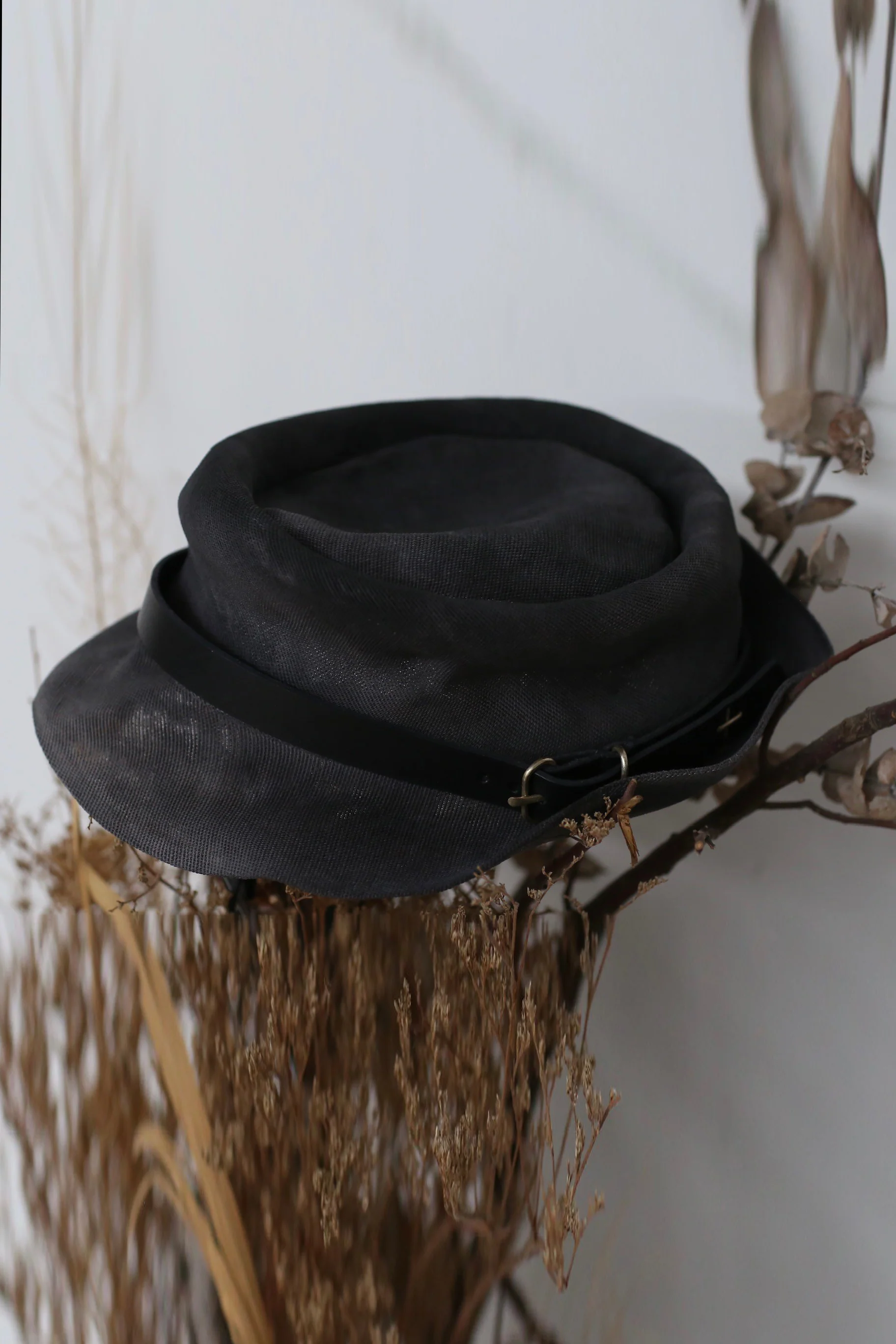 m.a+ Handmade Hat Collection Italy Deconstructed MA-AW401-TANHEI Carbon Black AW401/E-CMESH PM1000 - Image 2