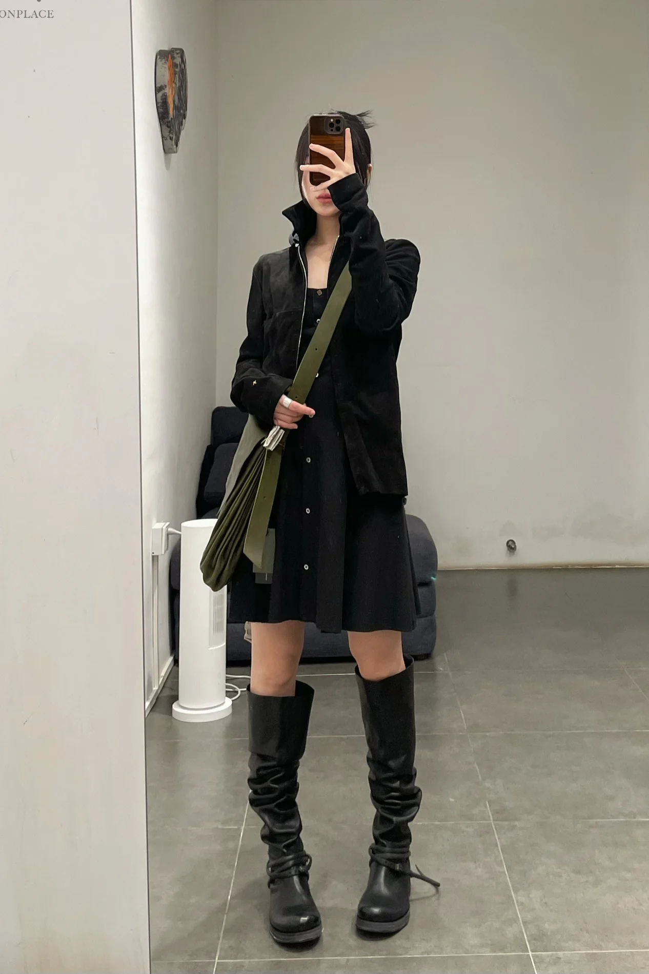 m.a+ Double Pocket Detachable Hood Bomber Jacket J221DZHZ-NUB1.0 Black (J221DZHZ) - Image 6