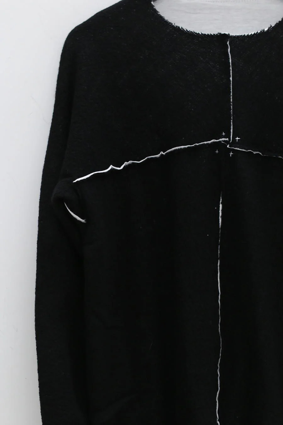 M.A+ double -sleeved T -shirt T211DM RWSL+ JCL10 Black and White - Image 9