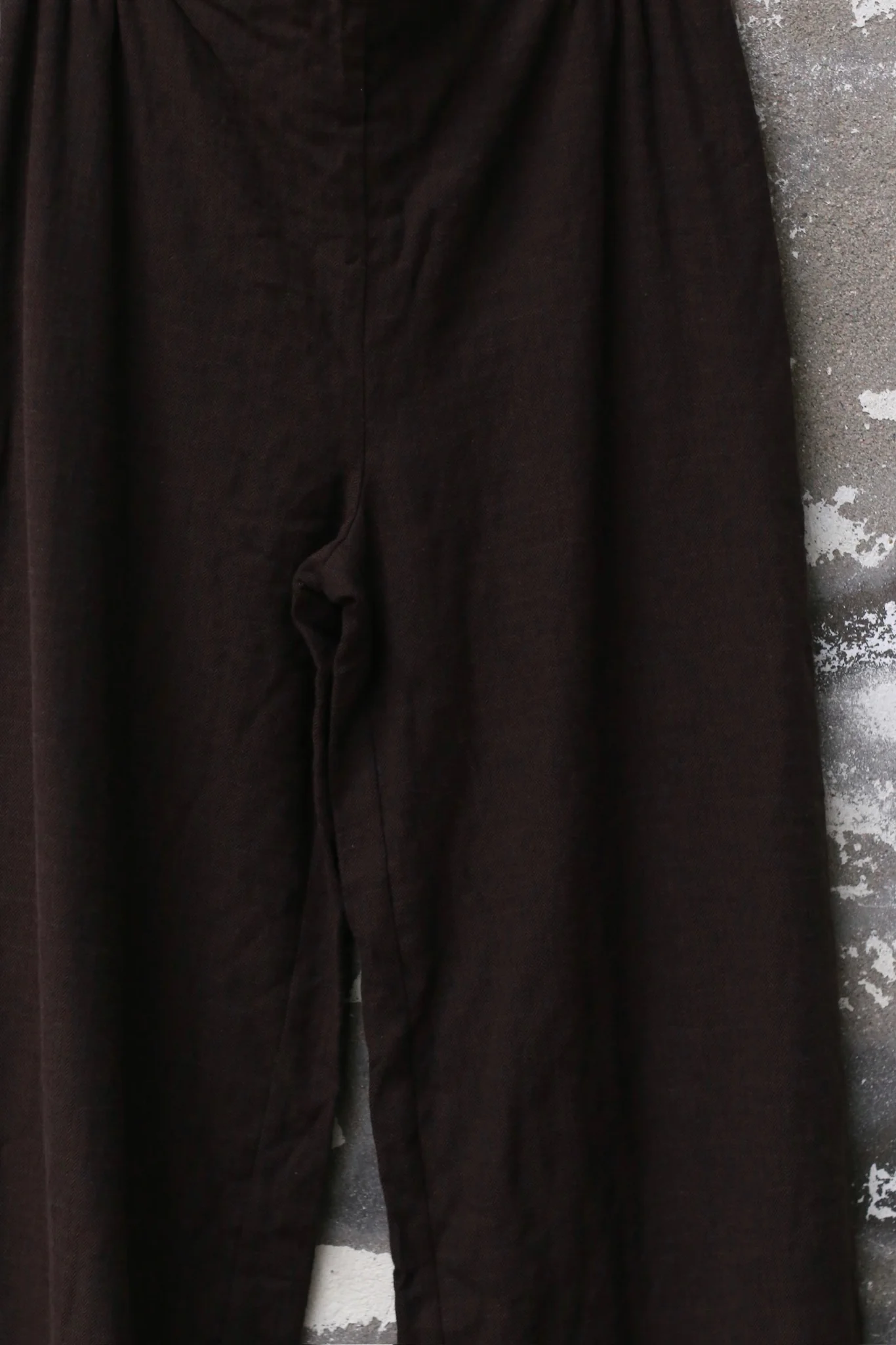m.a+ elastic waist wide pants MA-PW447 CEHB-BROWN - Image 2