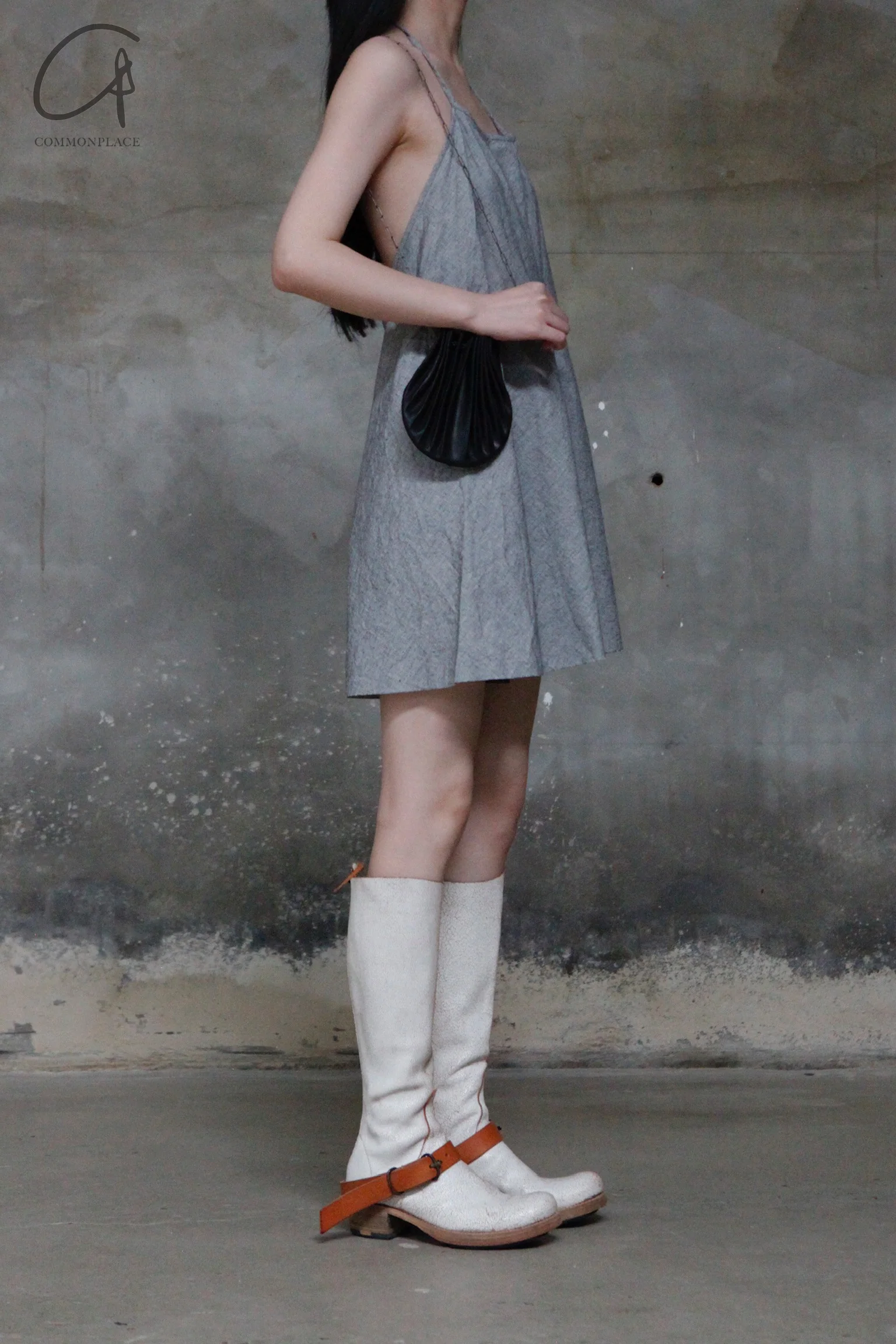 m.a+ Shell Bag Collection Italian Handmade MA-B70/C4B VA1.0-HEI Black Super Small Calfskin PM203 - Image 7
