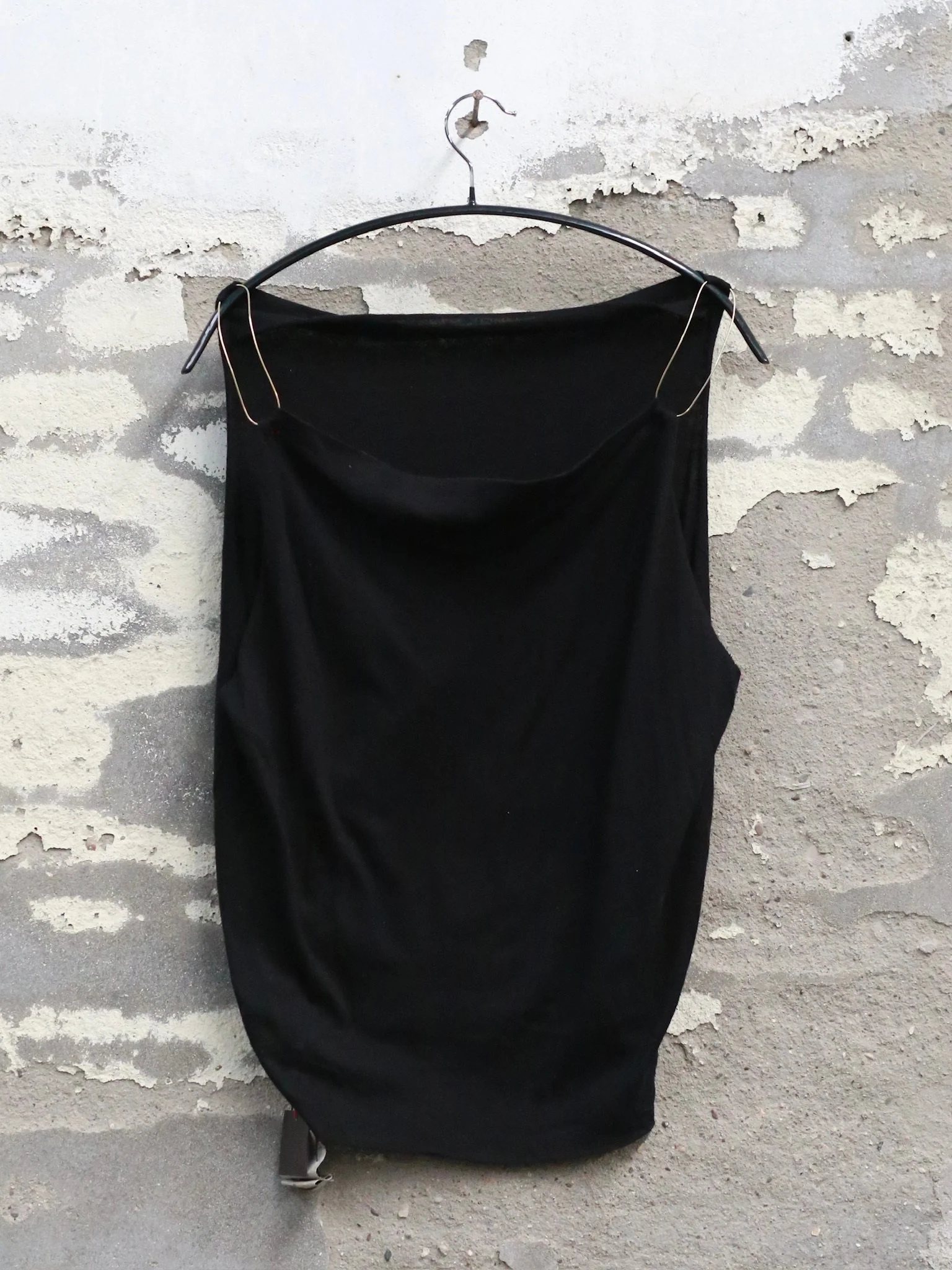 m.a+ Fall/Winter 2025 Buttoned Silver Camisole Top, Italian Craftsman MA-TW430A/S JSL-BLACK - Image 10