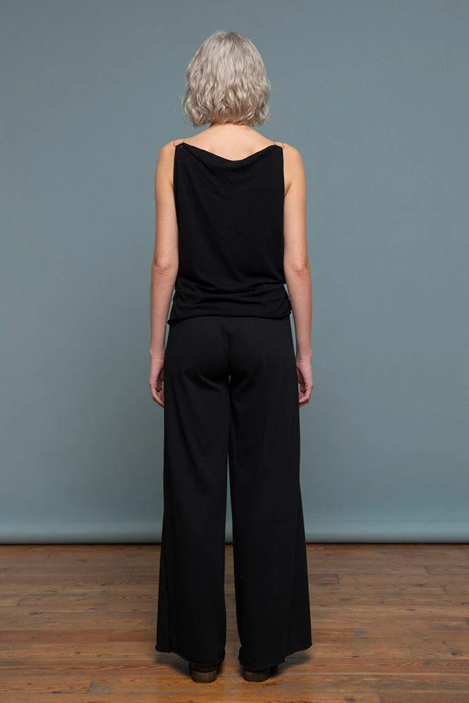 m.a+ Fall/Winter 2025 Buttoned Silver Camisole Top, Italian Craftsman MA-TW430A/S JSL-BLACK - Image 4