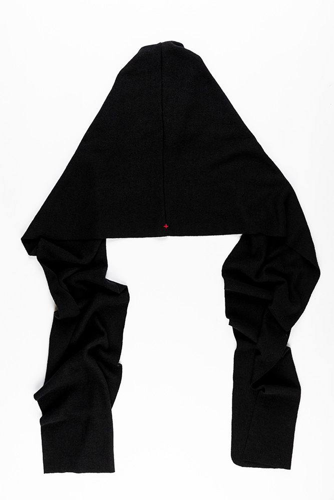 m.a+ Fall/Winter 2025 Hooded Scarf MA-NANW1 NWA-BLACK - Image 3