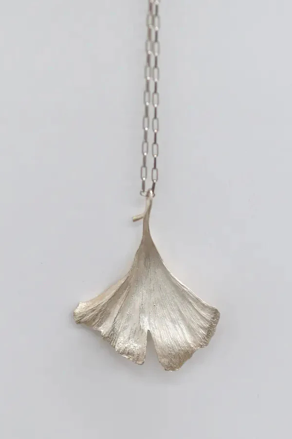 m.a+ Maurizio Amadei 925 silver necklace series MA- AEG/C-AG-0 Ginkgo Leaf AEG/C-AG PM209 - Image 2