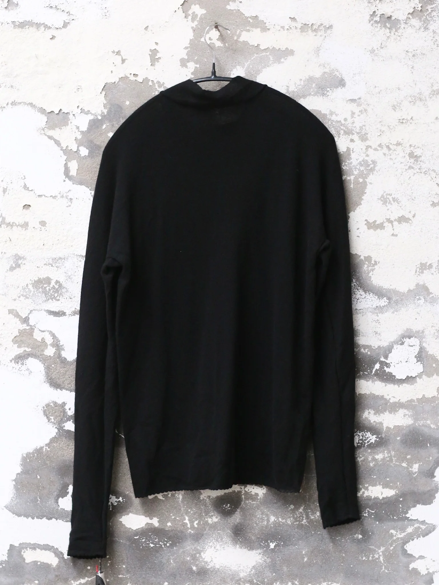 m.a+ Hand-stitched Knit Cross Pullover MA-NT211DT/P NK-HEI Black - Image 7