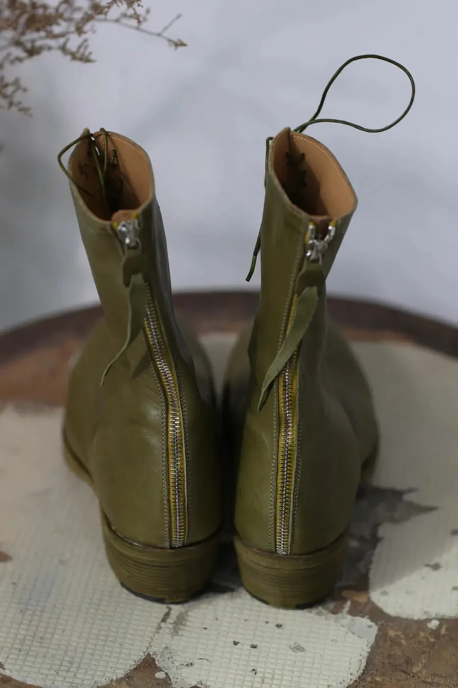 m.a+ high back zipper boots with laces SW6B3Z CUAG1.2 woodbine - Image 3