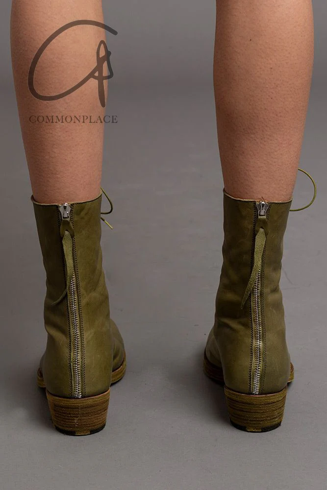 m.a+ high back zipper boots with laces SW6B3Z CUAG1.2 woodbine - Image 8