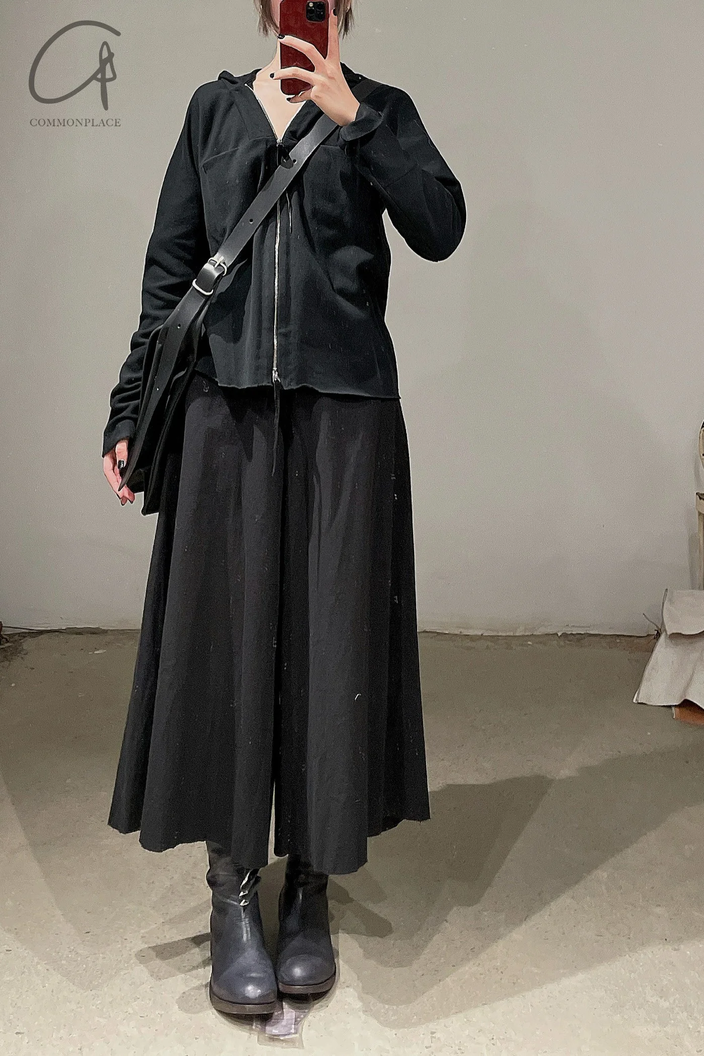 m.a+ Hooded Zip Shirt HW252DZH-JM4 Black - Image 5