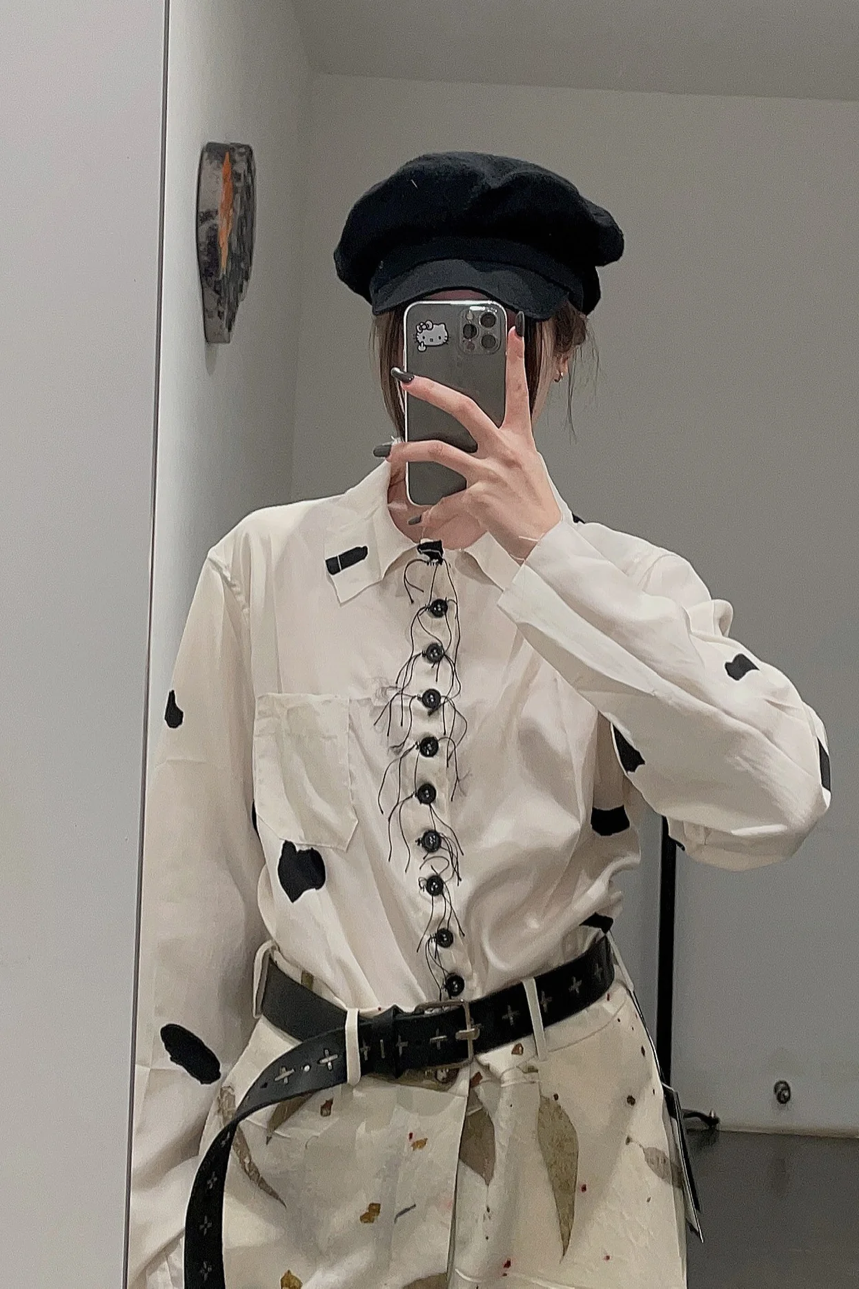M.A+ "+" inlaid Q buckle wide belt EQ2E GR 3,0 - Image 11