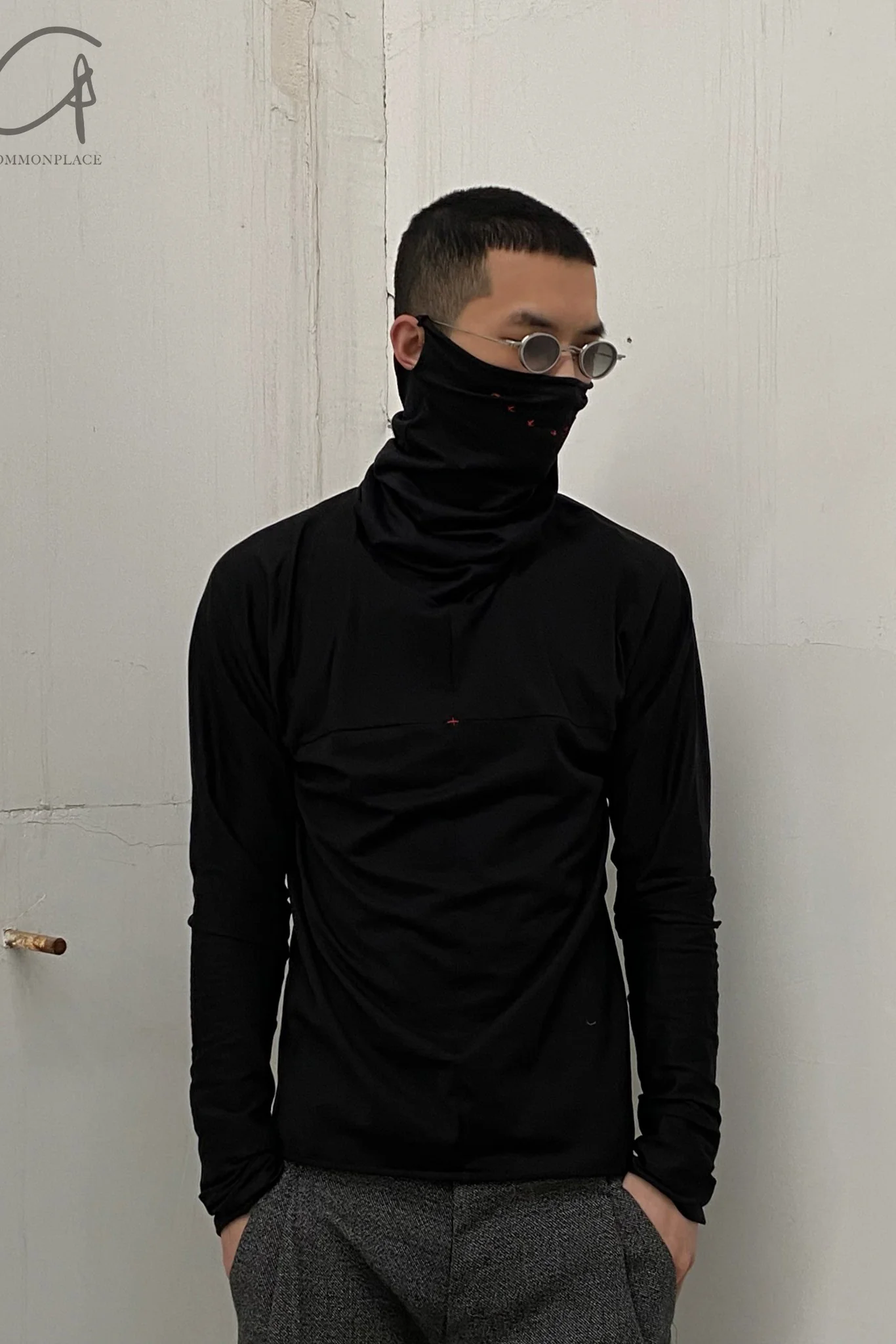 M.A+ integrated mask collar T -shirt T211dno+ JCL10 black - Image 16