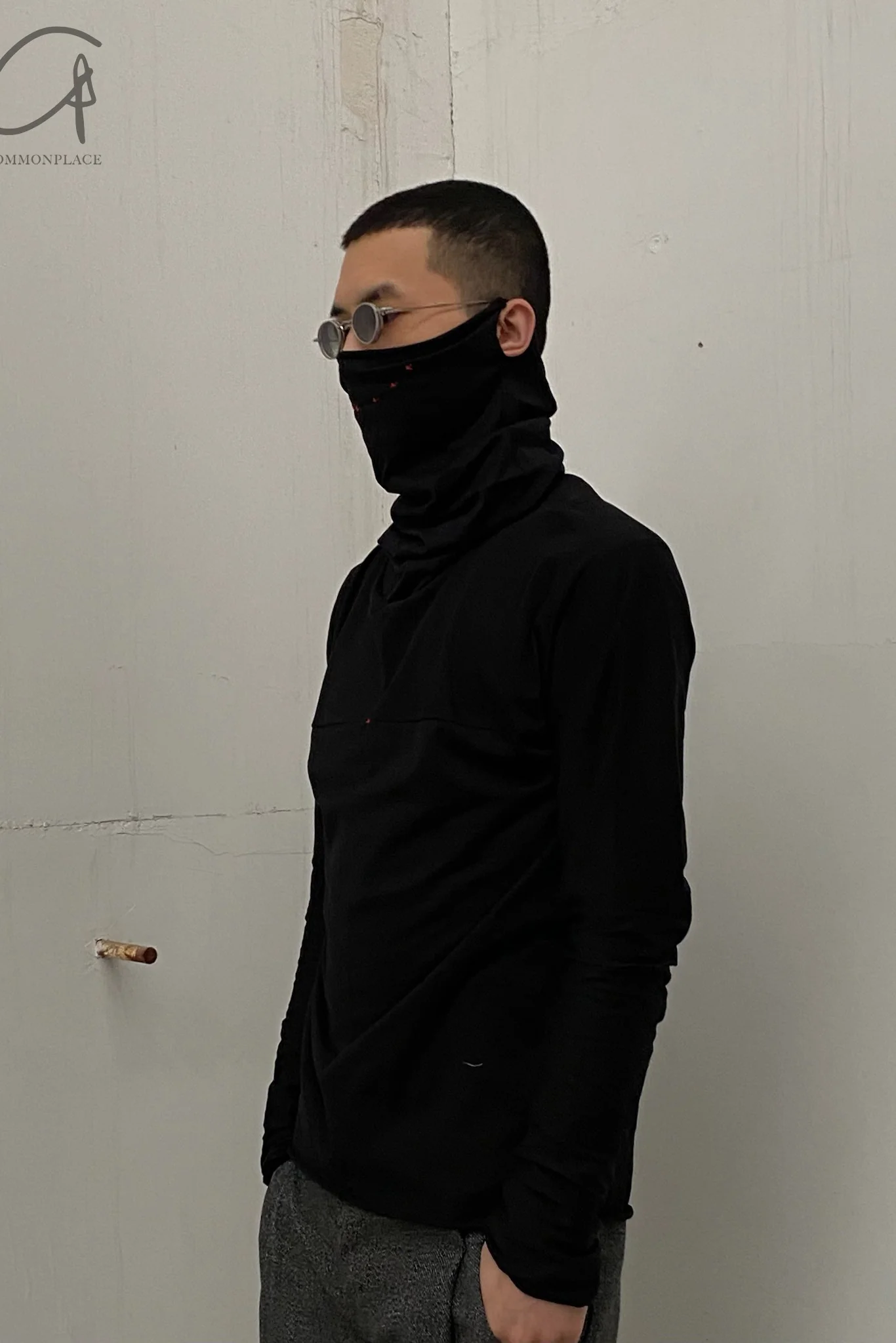 M.A+ integrated mask collar T -shirt T211dno+ JCL10 black - Image 18