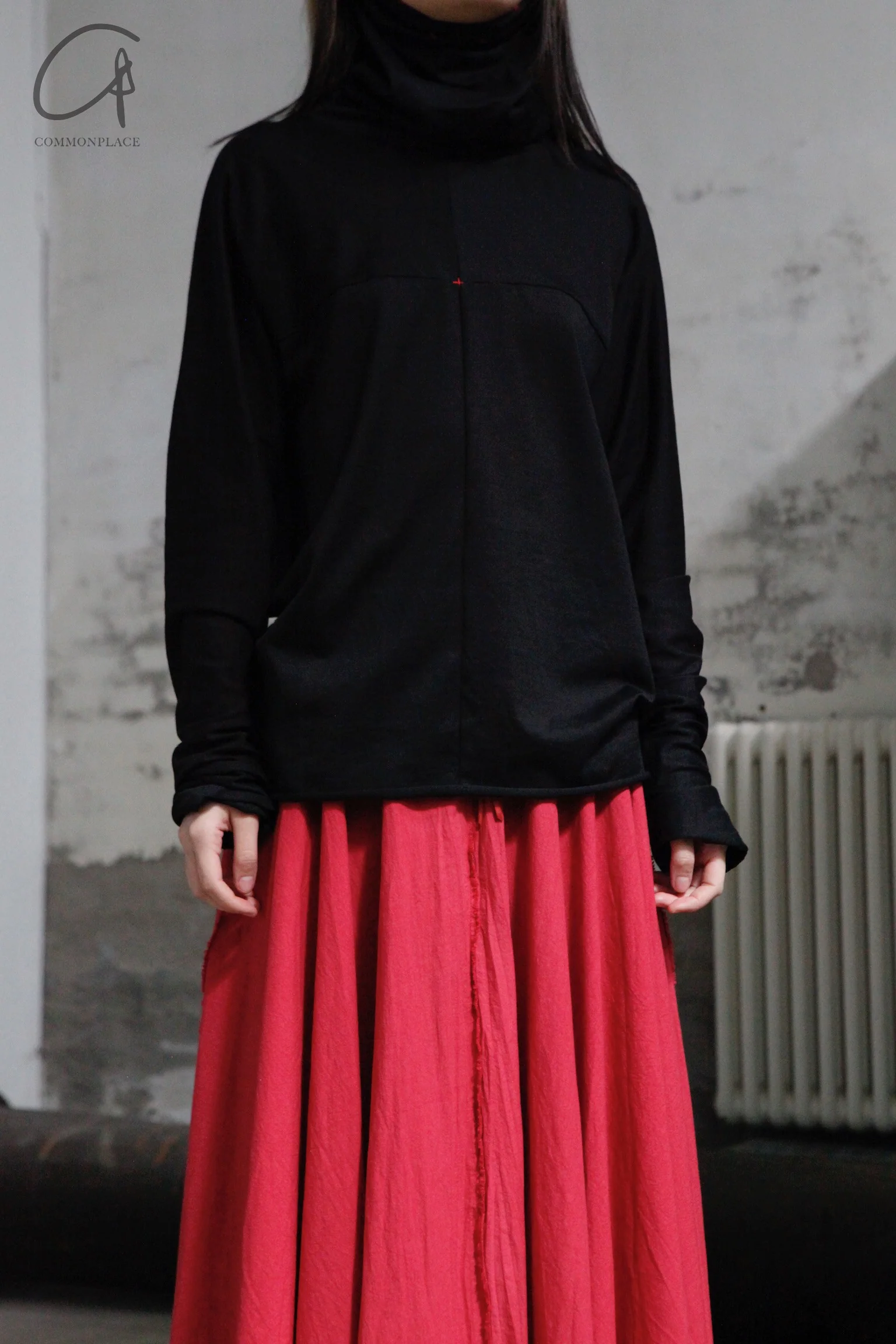 M.A+ integrated mask collar T -shirt T211dno+ JCL10 black - Image 4