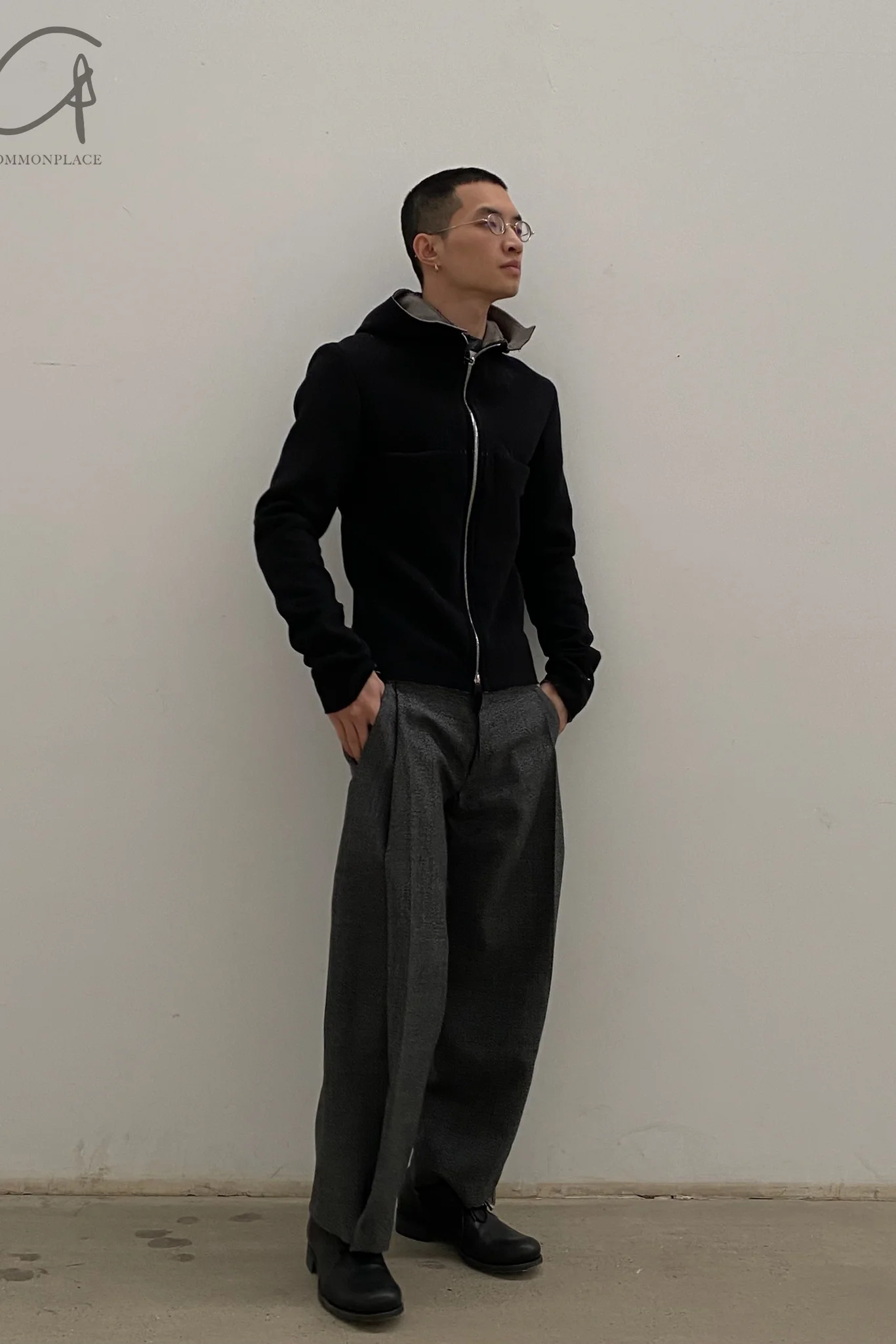 m.a+ Unlined Bomber Jacket J221DZ WVKD Black/Grey (J221DZ) - Image 19
