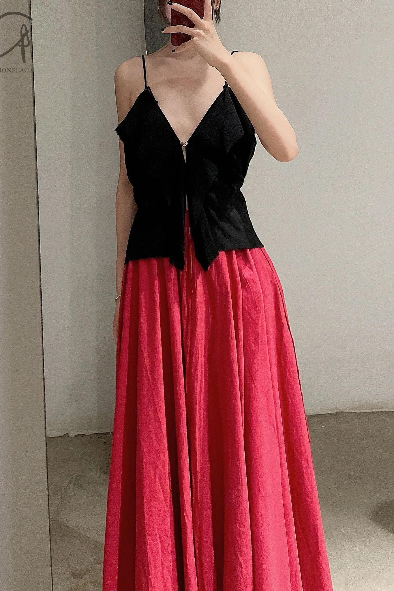 m.a+ long skirt K600Z-CXL2 red - Image 18