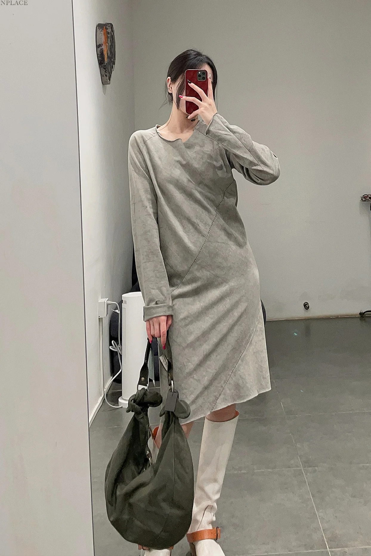 M.A+ long -sleeved spiral long T -shirt TW270DL JC2 carbon color - Image 13