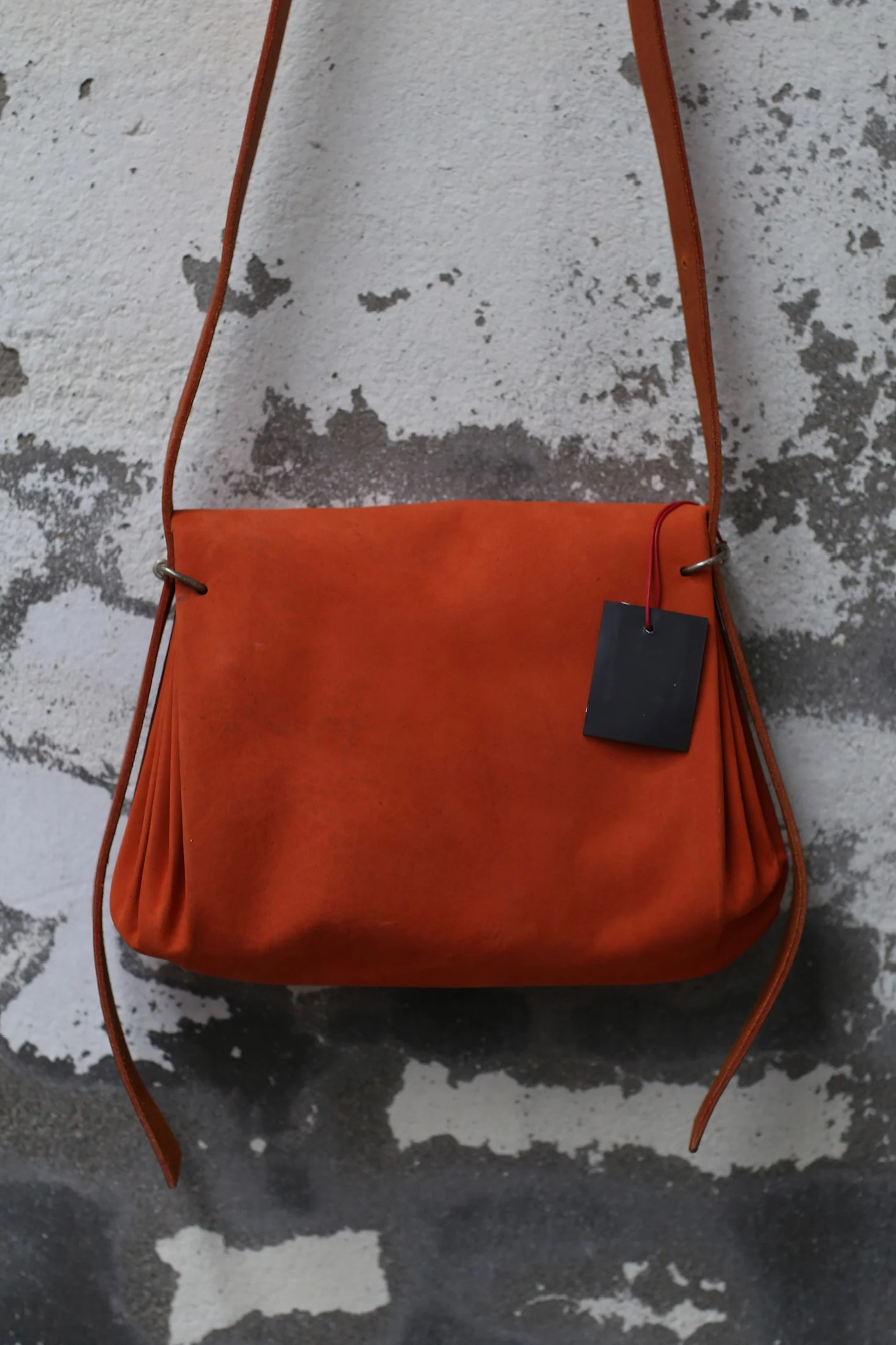 m.a+ long strap foldable bag B7217-VOP1.2 orange red PM207 small - Image 3