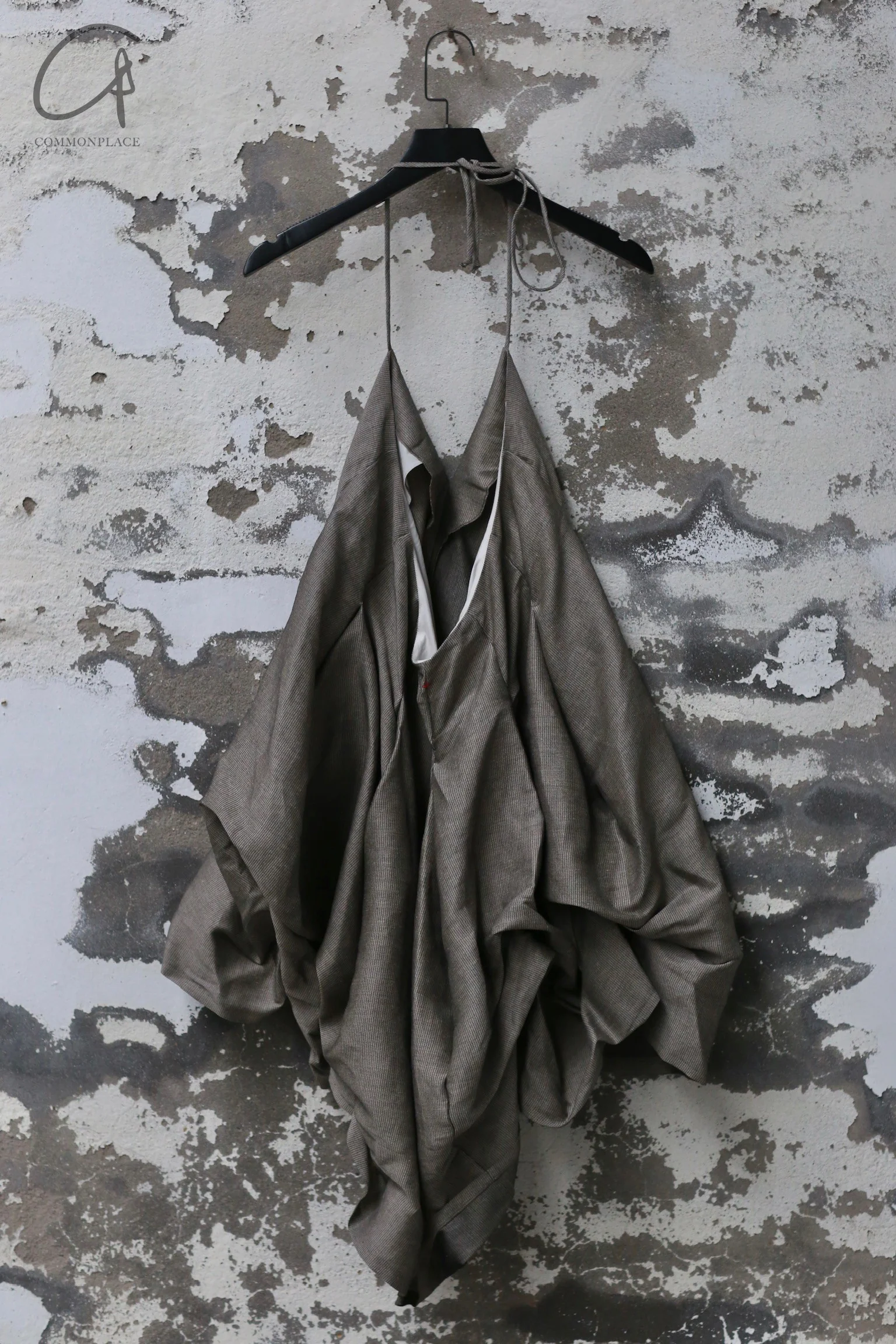m.a+ Maurizio Amadei 8-pleat backless dress MA-D106/8 LCST-COAL D106/8 - Image 4
