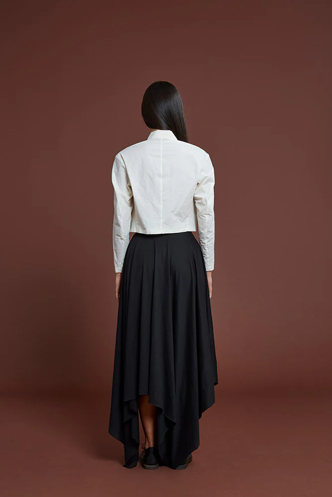 m.a+ Maurizio Amadei Adjustable Button Square Skirt MA-K626 JCL10-HEI Black - Image 11