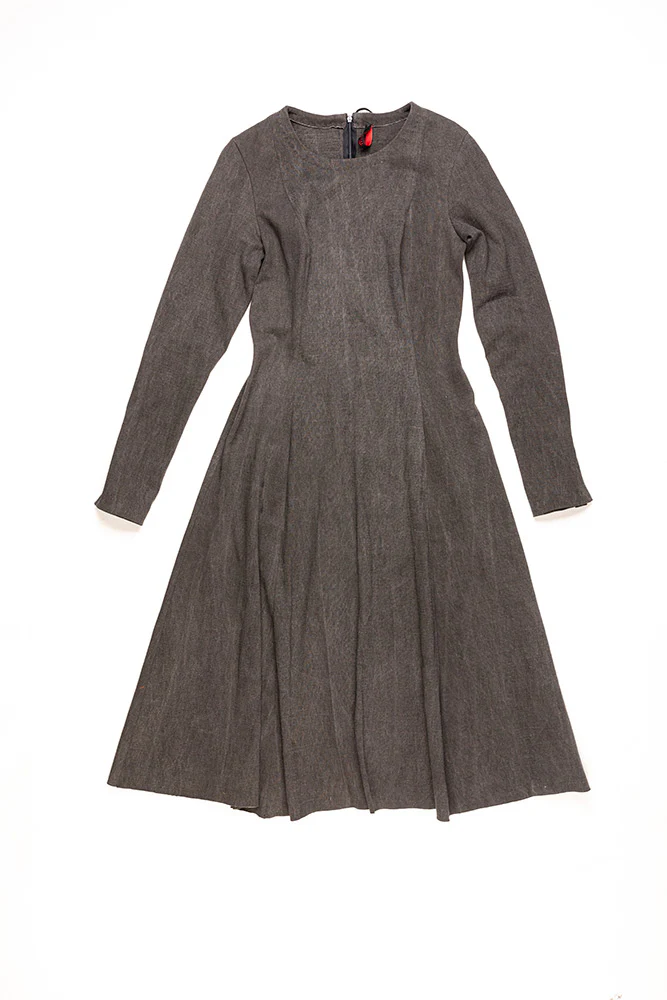 m.a+ Maurizio Amadei eight-piece round neck long dress MA-D107L MJP1-CARBON Carbon - Image 13