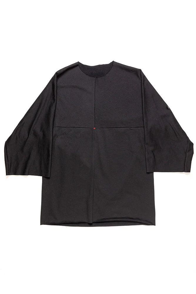 m.a+ Maurizio Amadei Extra Wide Sleeve One-Piece T-Shirt MA-T411D JCKM-BLACK - Image 5