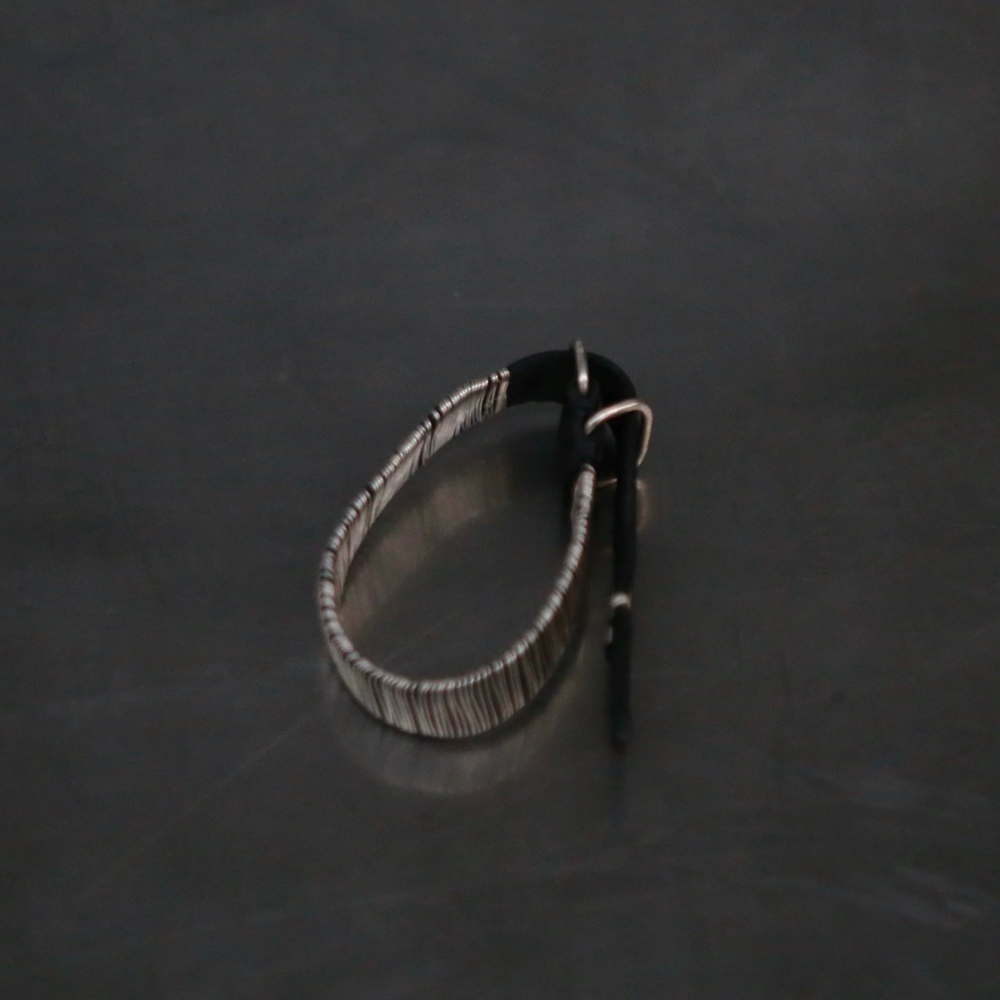 m.a+ Maurizio Amadei Fine Silver Wristband Bracelet Collection, Italian Craftsman MA-A-F7BL1 GR2,0-BLACK (MA-A-F0LA1) - Image 3
