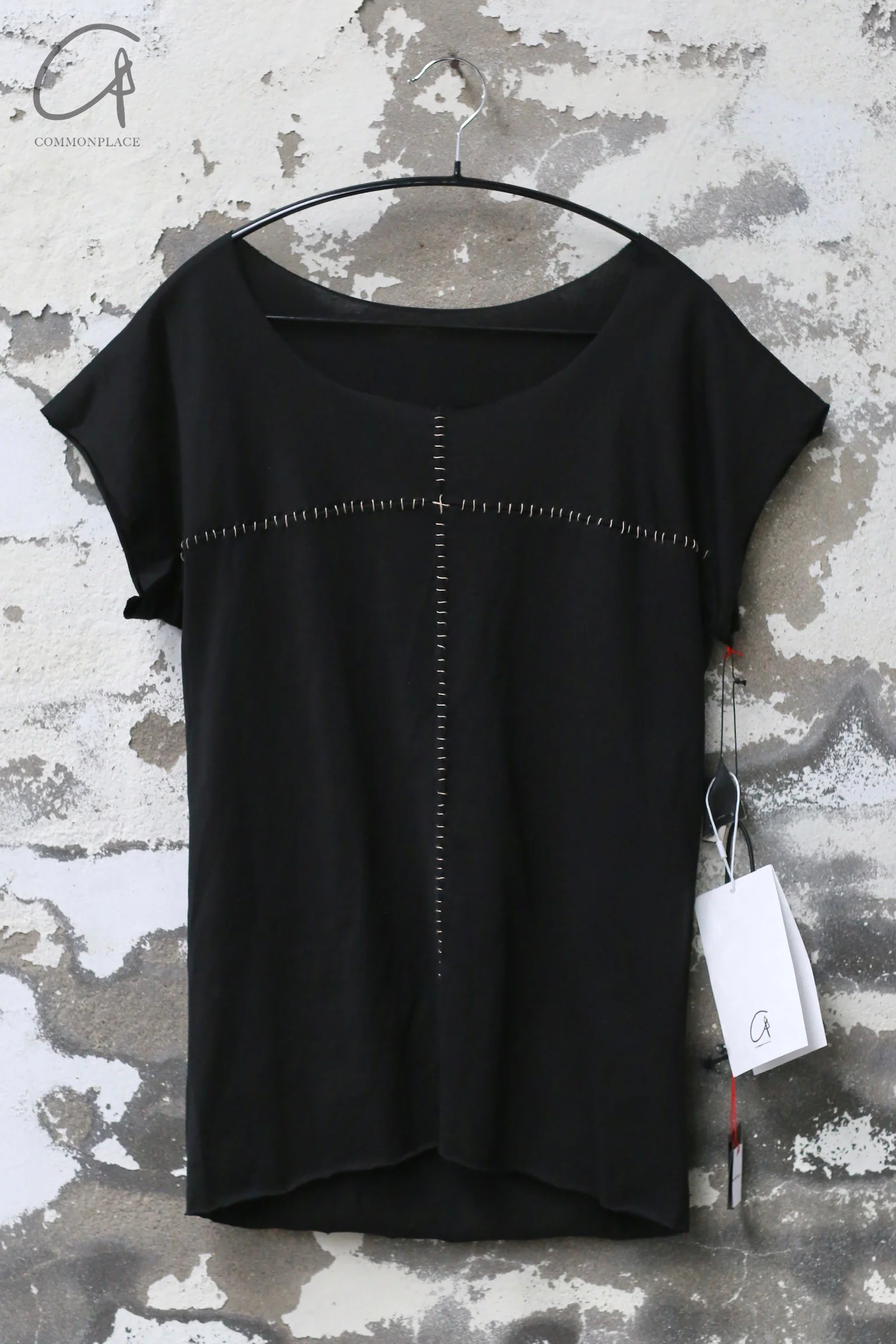 m.a+ Maurizio Amadei Hand-sewn one-piece ultra-short sleeve T-shirt Italy MA-T211B/CM JCL10-HEI Black T211B