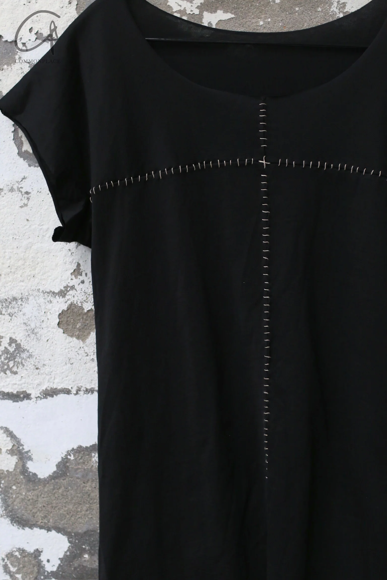 m.a+ Maurizio Amadei Hand-sewn one-piece ultra-short sleeve T-shirt Italy MA-T211B/CM JCL10-HEI Black T211B - Image 2
