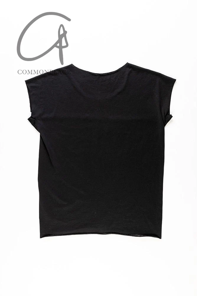 m.a+ Maurizio Amadei Hand-sewn one-piece ultra-short sleeve T-shirt Italy MA-T211B/CM JCL10-HEI Black T211B - Image 5