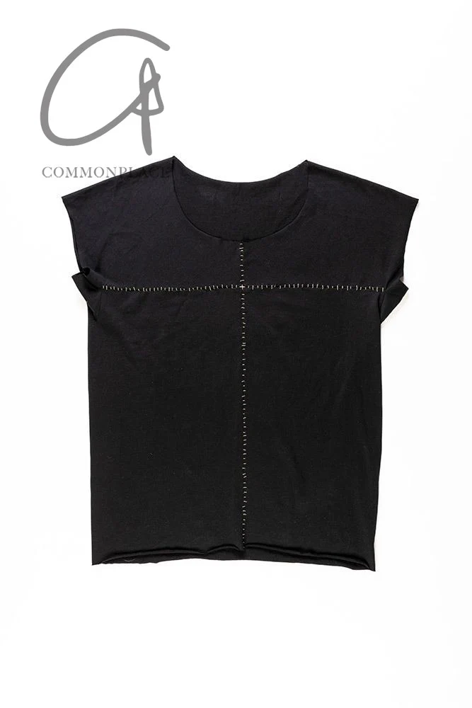 m.a+ Maurizio Amadei Hand-sewn one-piece ultra-short sleeve T-shirt Italy MA-T211B/CM JCL10-HEI Black T211B - Image 6